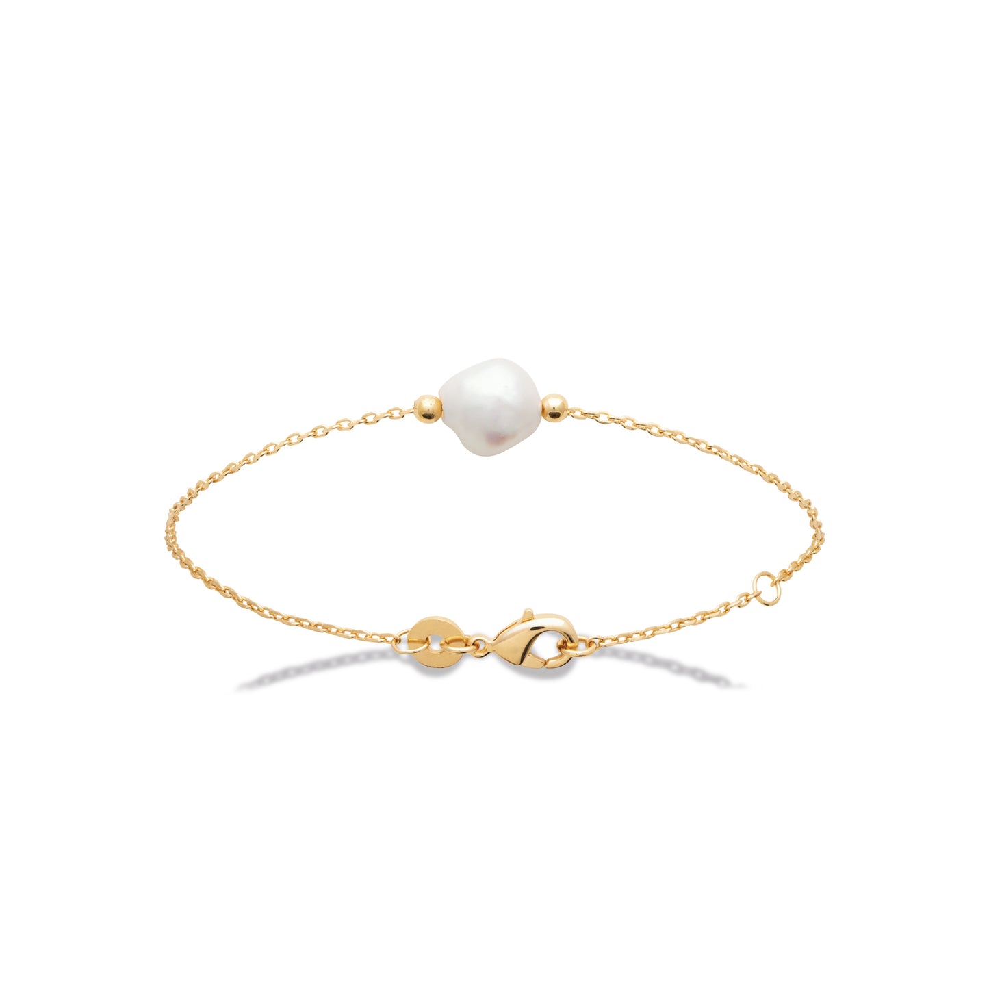 Perle de Culture - Bracelet en Plaqué Or et Pierre Naturelle - Yasmeen Jewelry