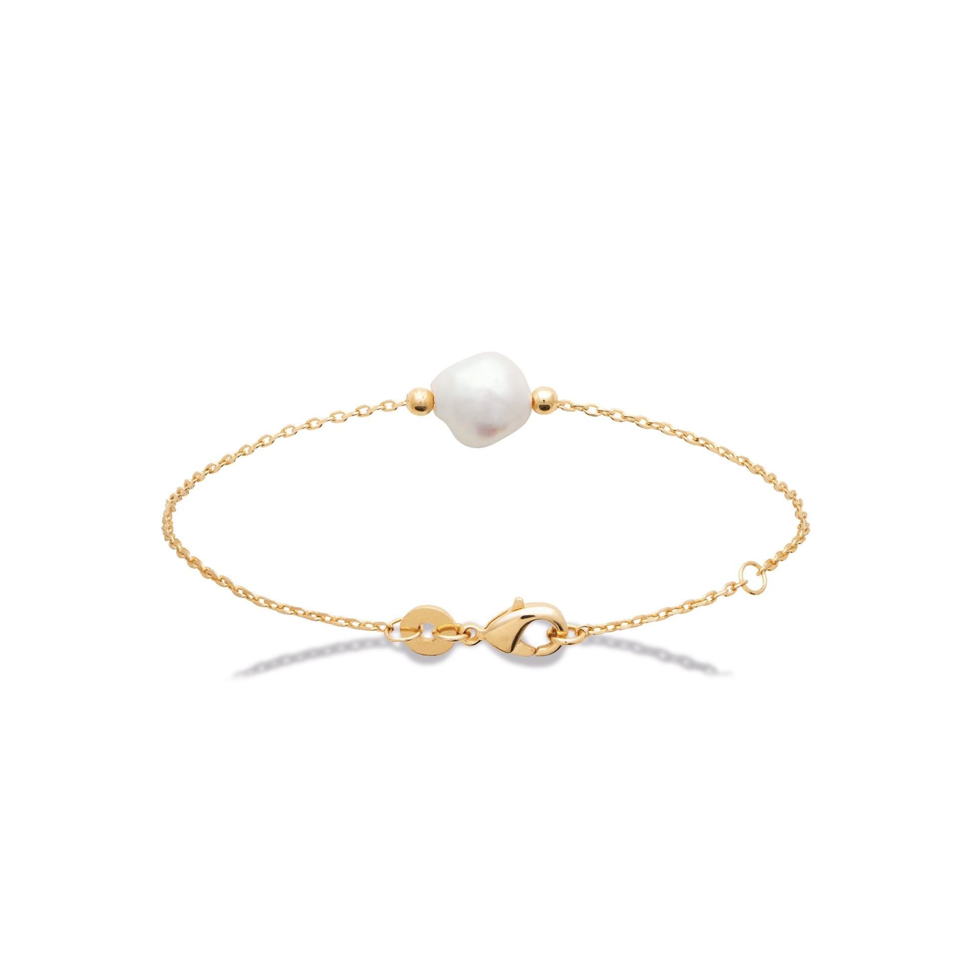 Perle de Culture - Bracelet en Plaqué Or et Pierre Naturelle - Yasmeen Jewelry