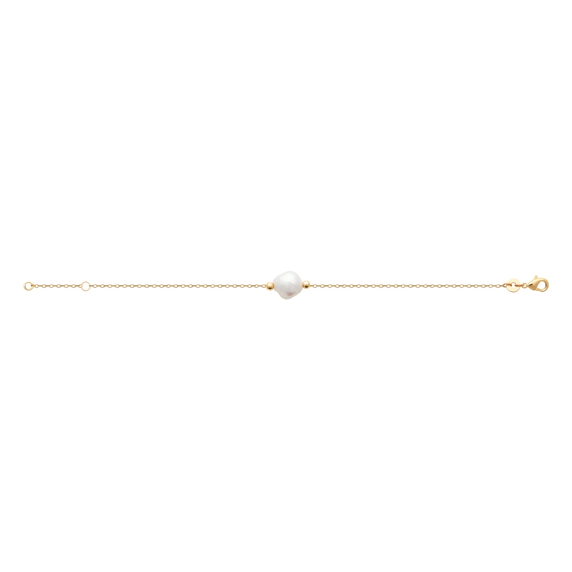 Perle de Culture - Bracelet en Plaqué Or et Pierre Naturelle - Yasmeen Jewelry