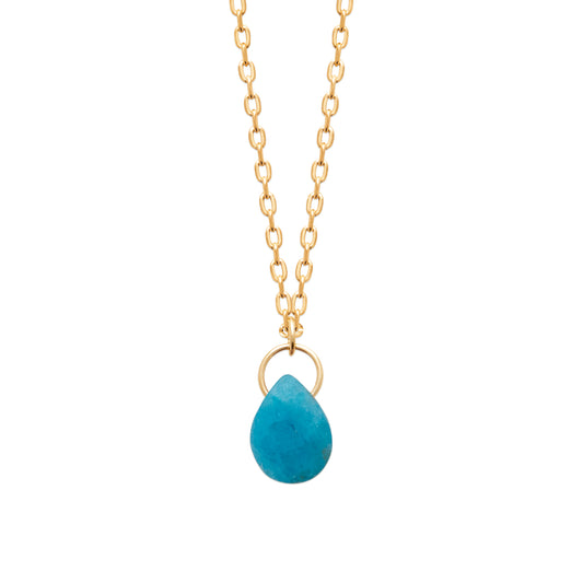 Apatite - Collier en Plaqué Or et Pierre Naturelle - Yasmeen Jewelry