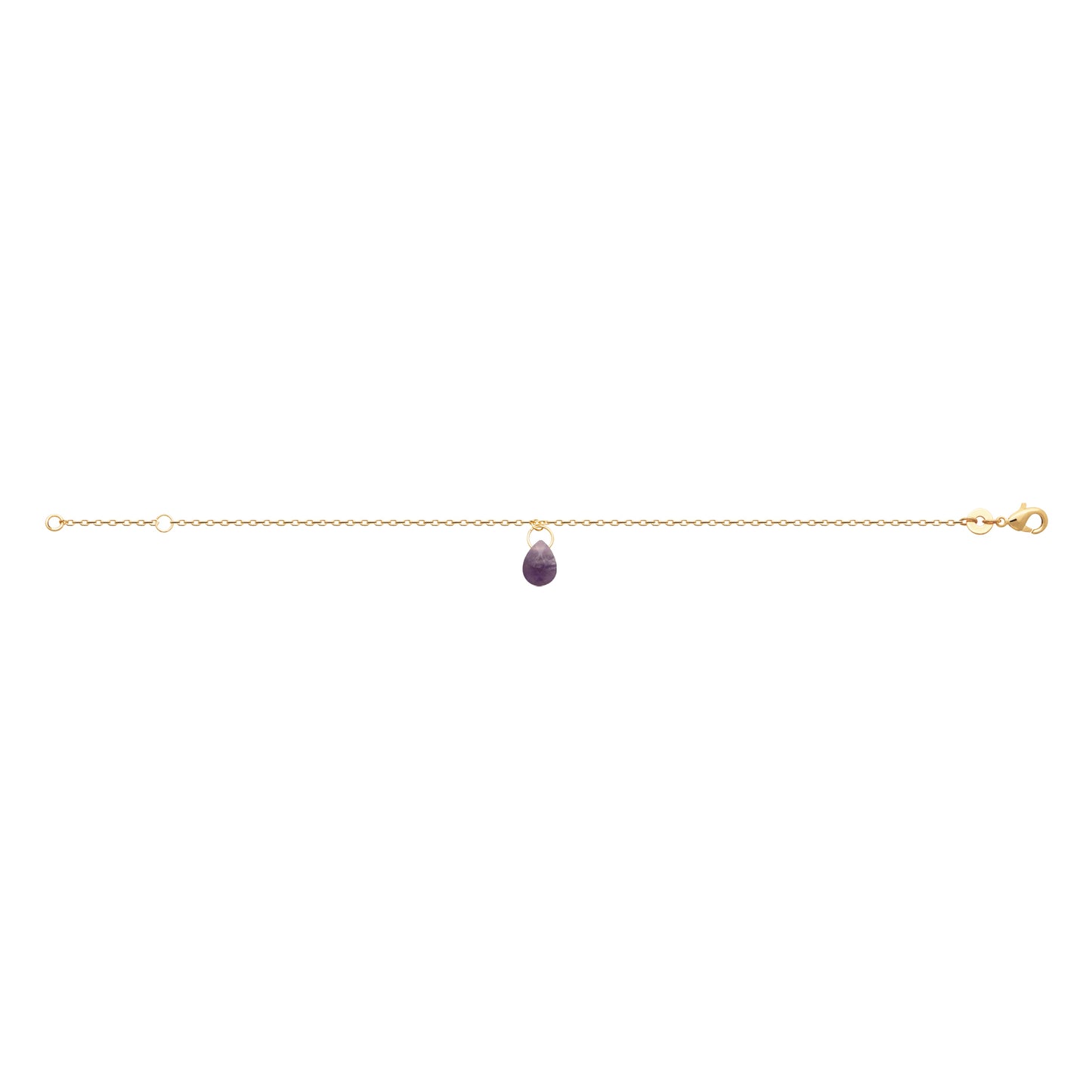 Améthyste - Bracelet en Plaqué Or et Pierre Naturelle - Yasmeen Jewelry