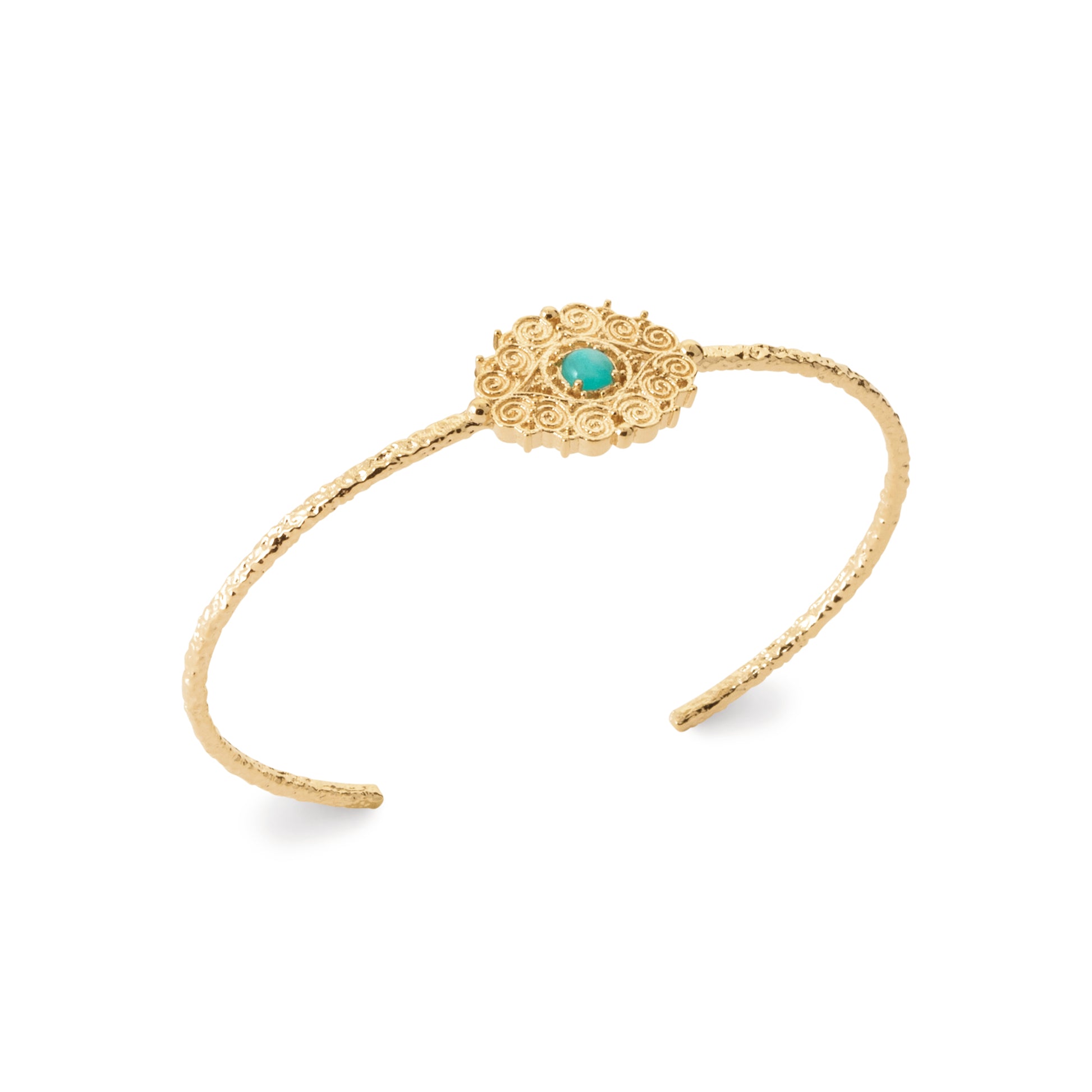 Chiraz - Bracelet en Plaqué Or et Amazonite - Yasmeen Jewelry