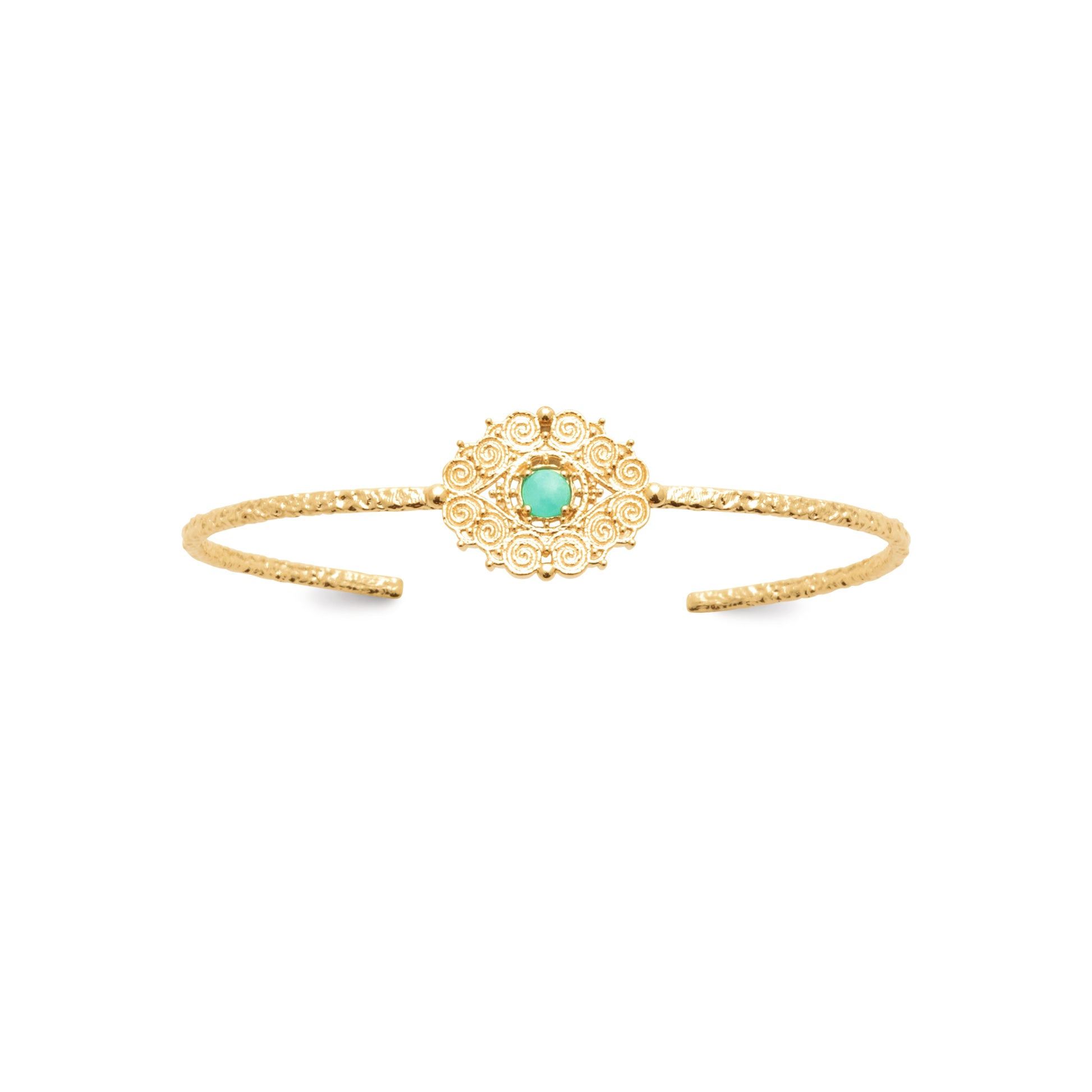 Chiraz - Bracelet en Plaqué Or et Amazonite - Yasmeen Jewelry