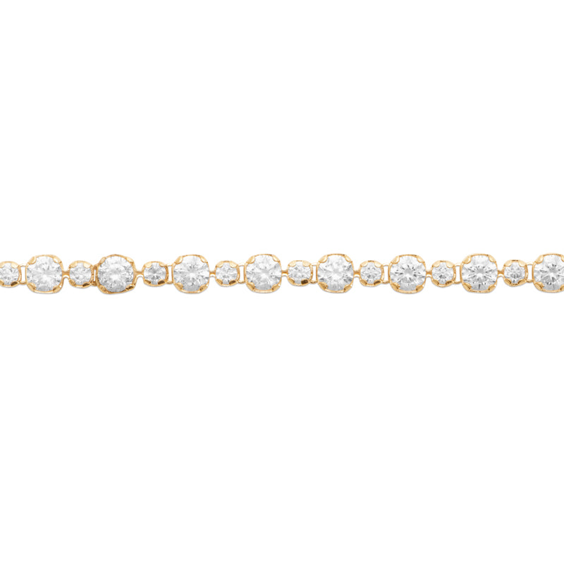 Soraya - Bracelet rivière en Plaqué Or et pierres blanches