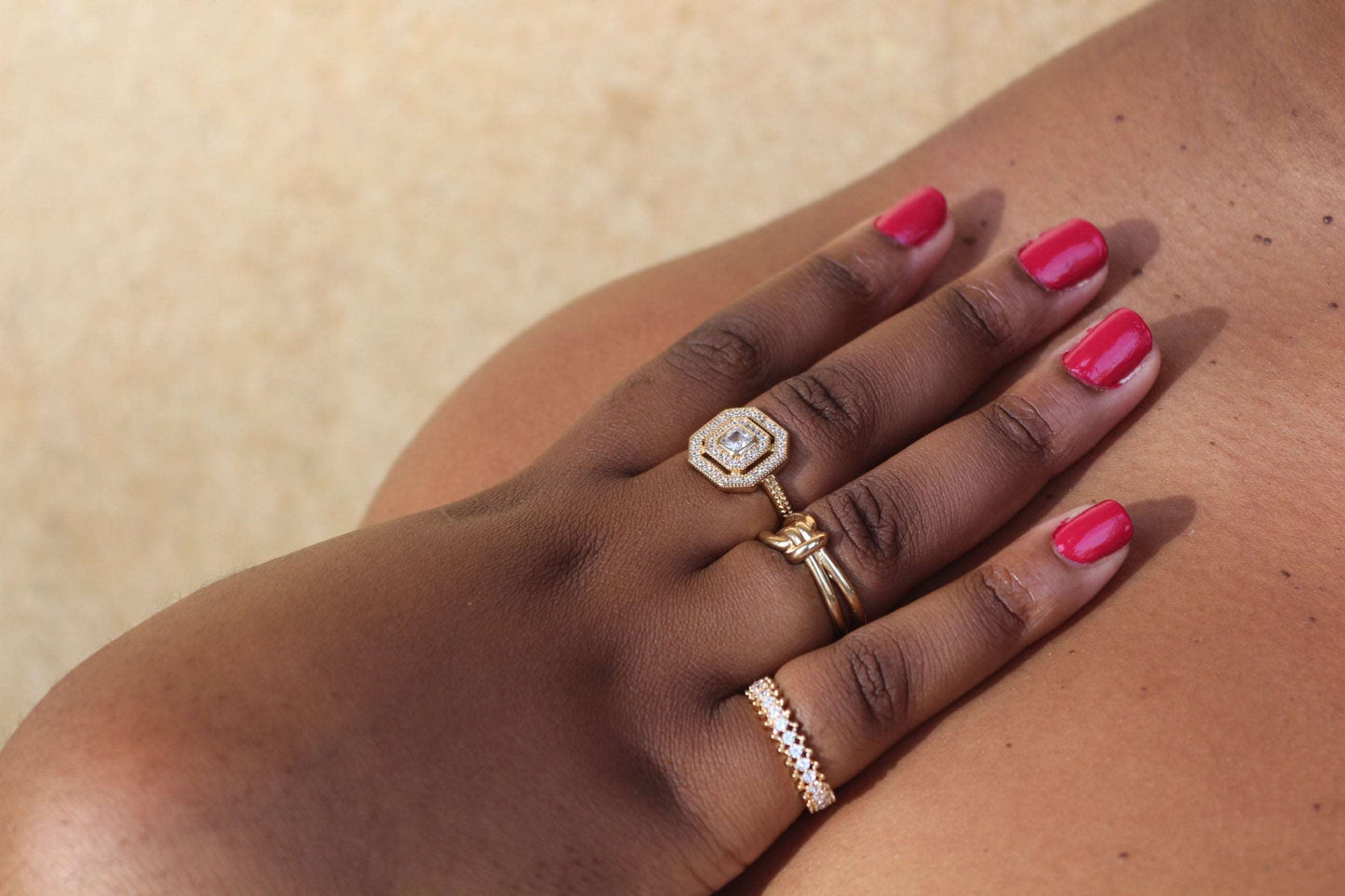 Art Déco n°1 - Bague en Plaqué Or - Yasmeen Jewelry