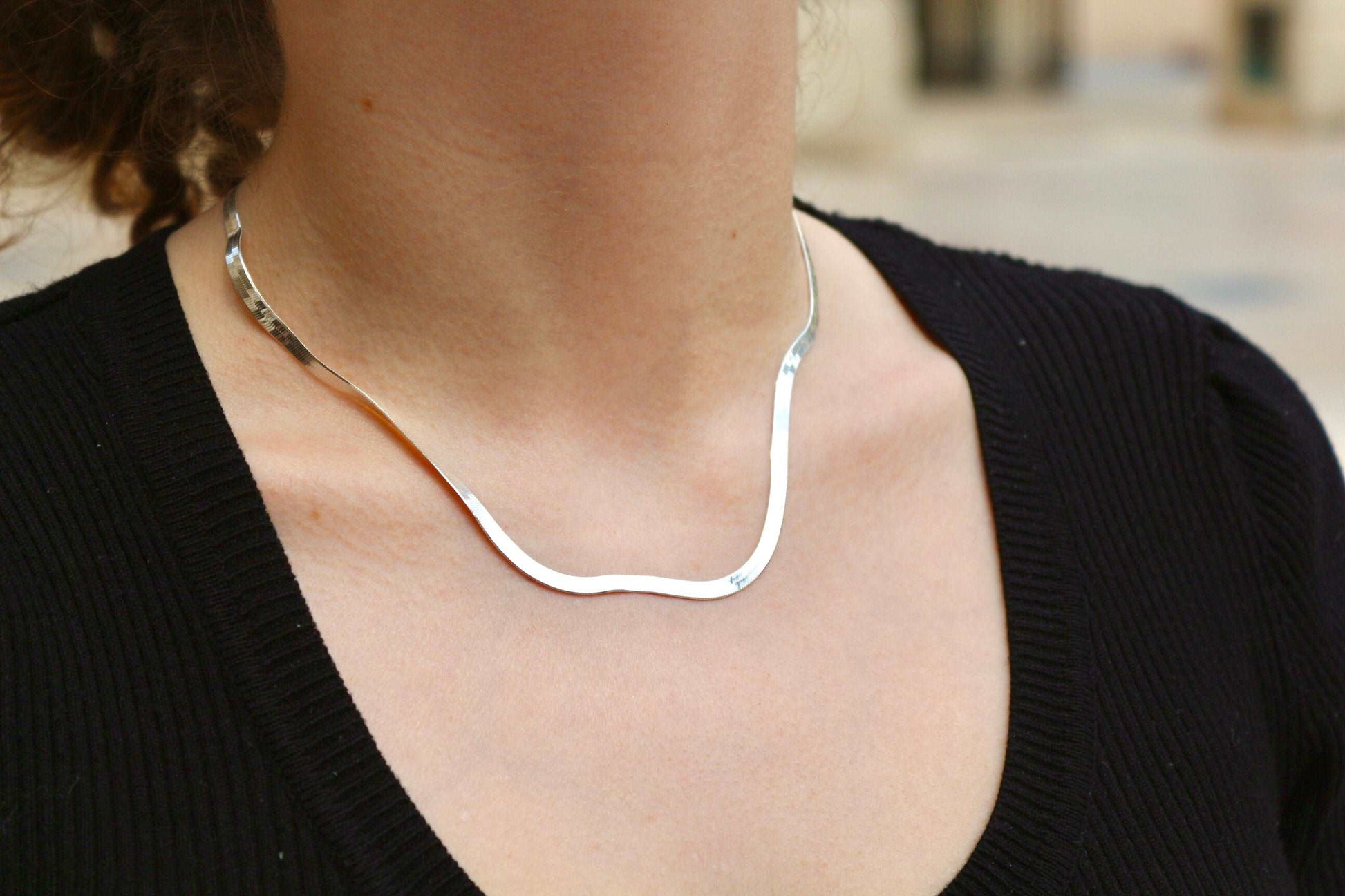 Elie - Collier miroir en Argent - Yasmeen Jewelry