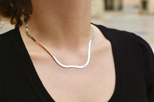 Elie - Collier miroir en Argent - Yasmeen Jewelry