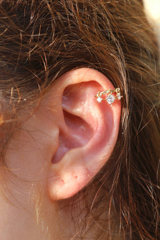 Nej - Bijou d'oreilles en Plaqué Or - Yasmeen Jewelry
