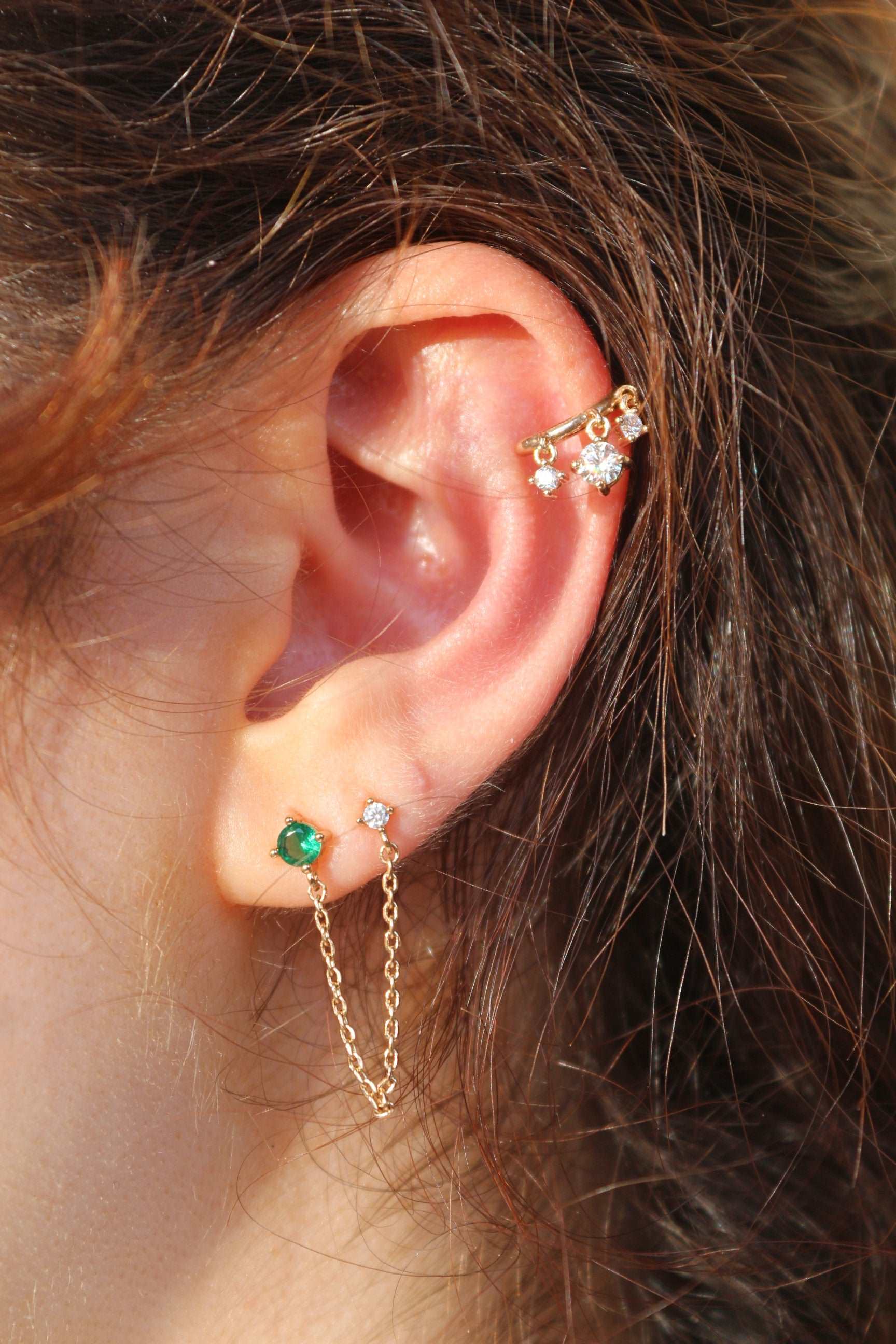 Nej - Bijou d'oreilles en Plaqué Or - Yasmeen Jewelry