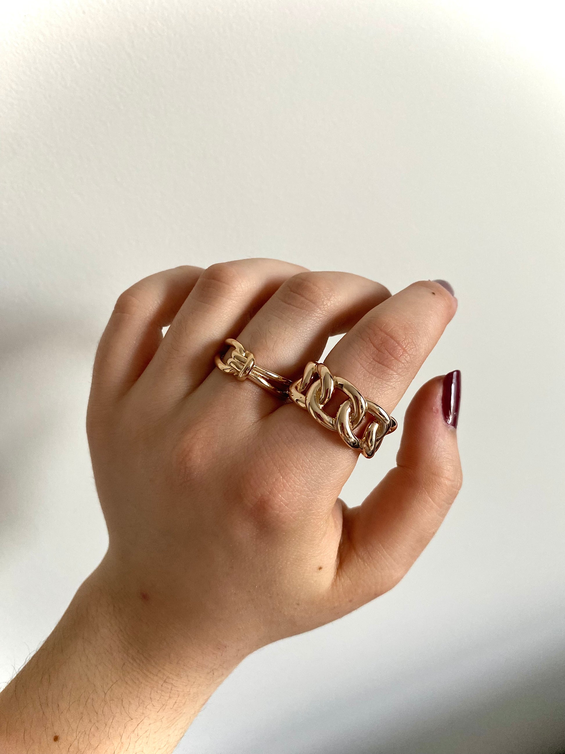 Auriane - Bague maillons en Plaqué Or - Yasmeen Jewelry