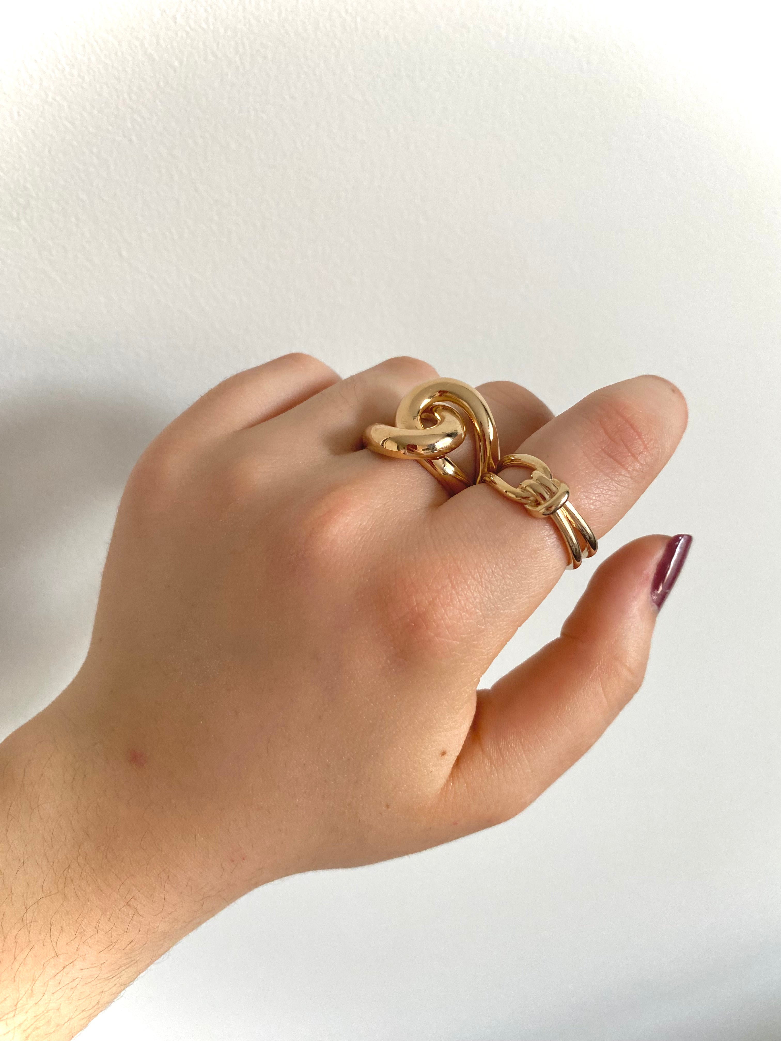 Eden - Bague noeud en Plaqué Or - Yasmeen Jewelry