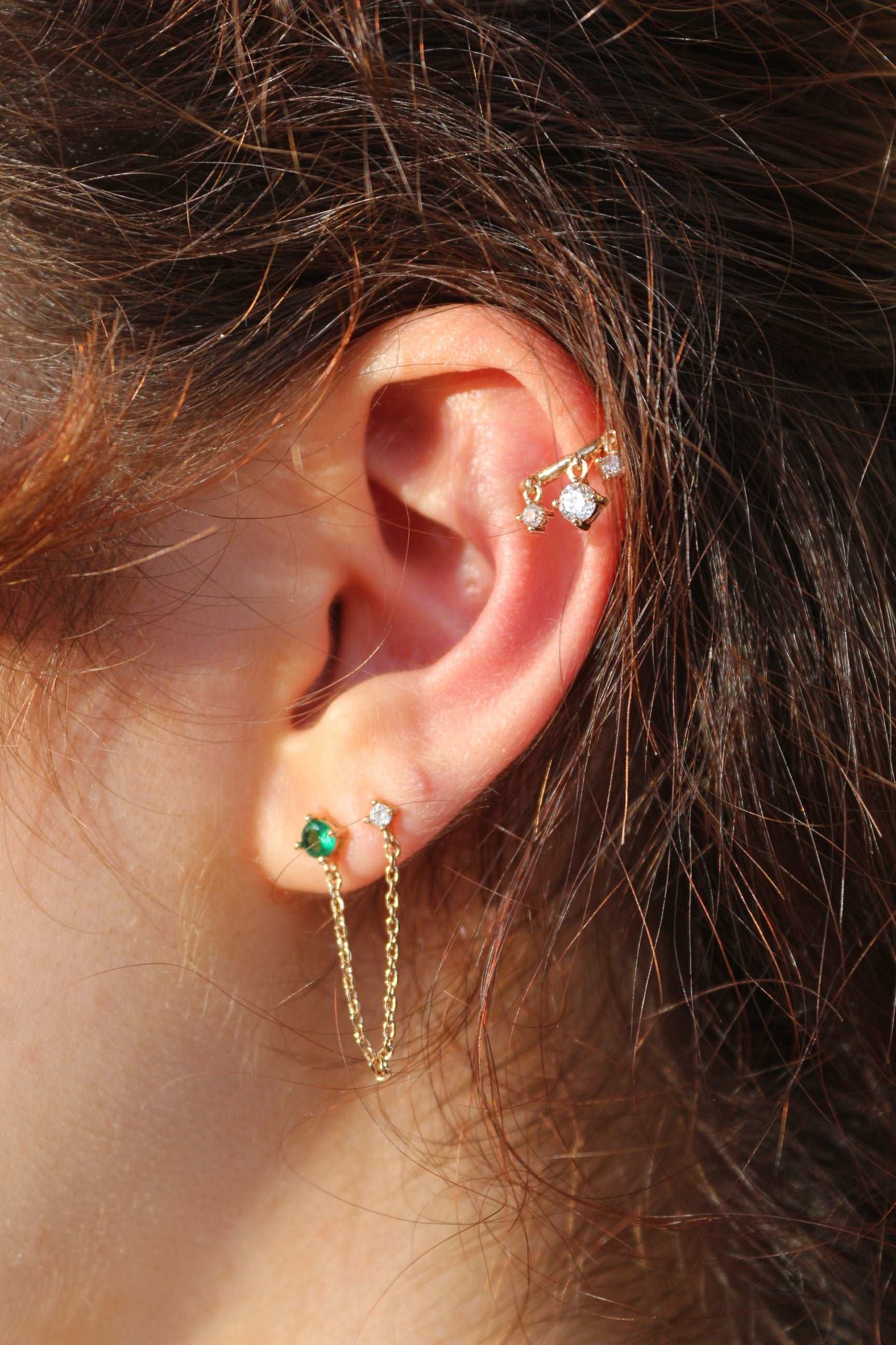 Amal - Boucle d'oreilles en Plaqué Or - Yasmeen Jewelry