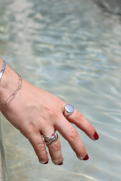 Isaure - Chevalière en Argent - Yasmeen Jewelry