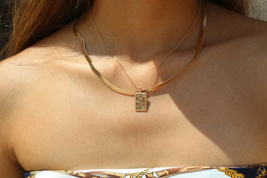 Elie - Collier miroir en Plaqué Or - Yasmeen Jewelry