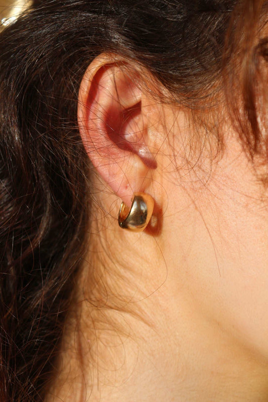 Line - Créoles en Plaqué Or - Yasmeen Jewelry