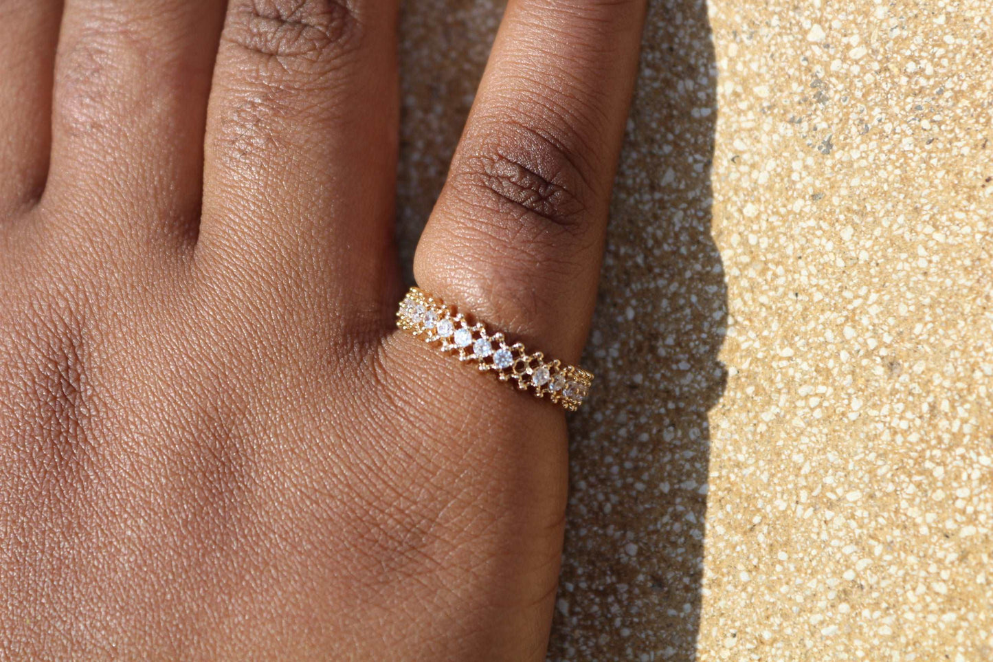 Dina - Bague en Plaqué Or - Yasmeen Jewelry