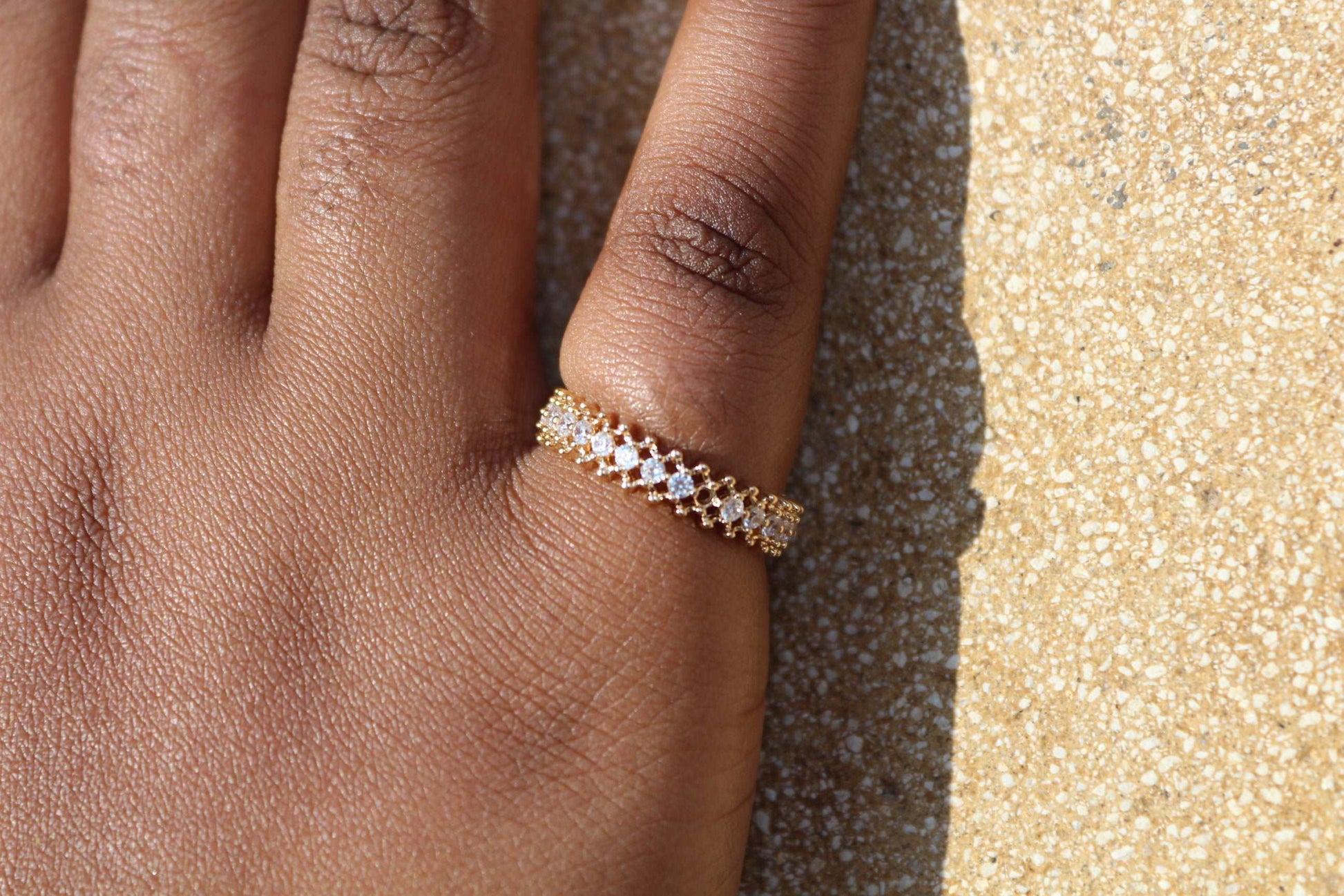 Dina - Bague en Plaqué Or - Yasmeen Jewelry