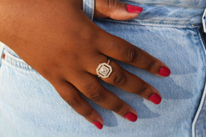 Art Déco n°1 - Bague en Plaqué Or - Yasmeen Jewelry